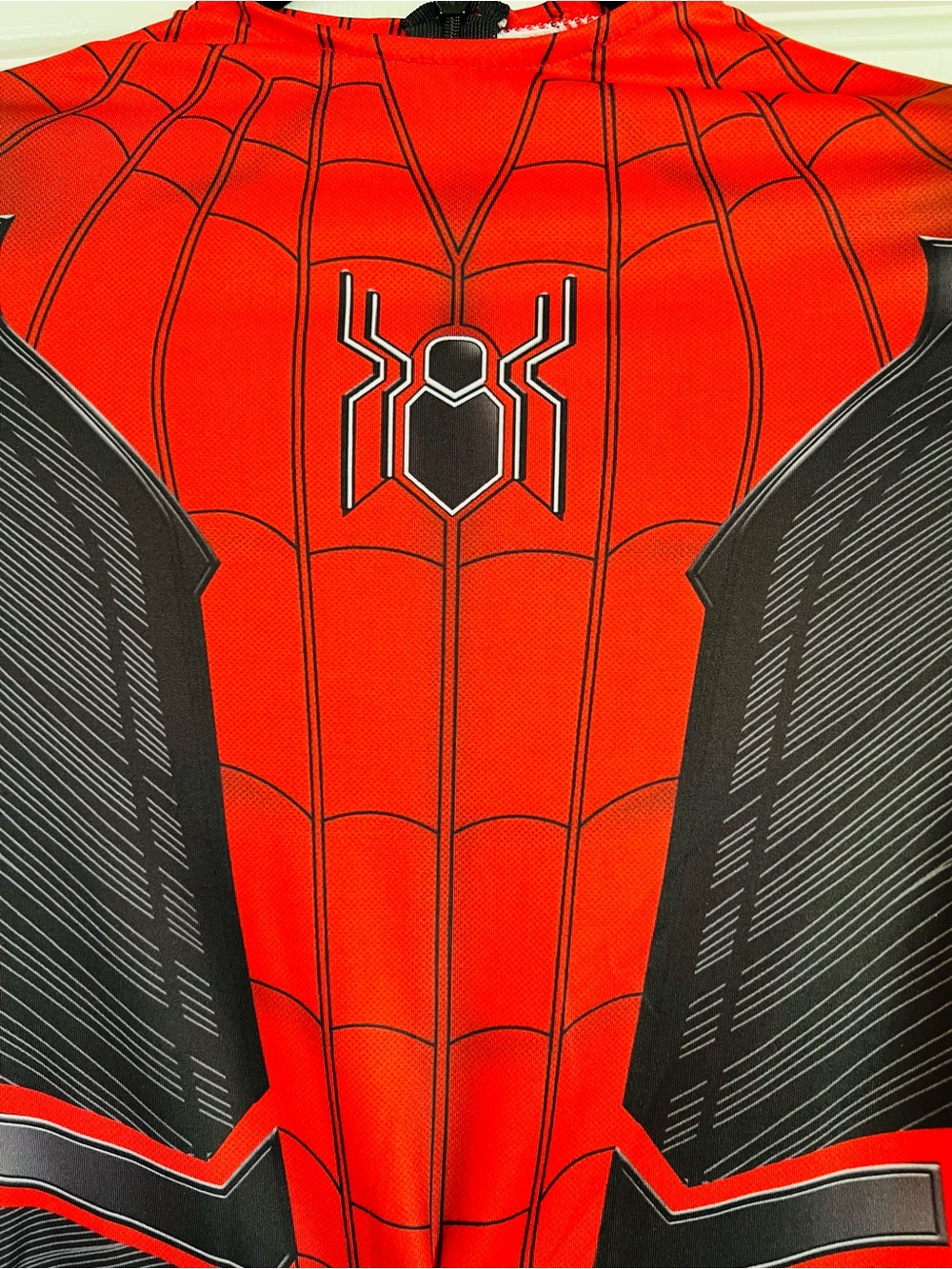 Marvel Spider-Man Kids Red & Black Costume Full Body Suit & Mask, Size S - Picture 5 of 16
